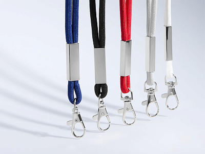 Шнурок для бейджа Tube Metal, красный