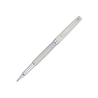 Ручка-роллер Pierre Cardin TENDRESSE, цвет - серебряный и салатовый. Упаковка E.