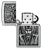 Зажигалка ZIPPO Barbarian Design с покрытием Street Chrome, латунь/сталь, серебристая, 38x13x57 мм - Фото 4