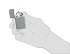 Зажигалка ZIPPO Slim® с покрытием Flat Grey, латунь/сталь, серая, глянцевая, 29x10x60 мм - Фото 5