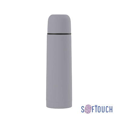 Термос "Крит" 500 мл, покрытие soft touch, серый