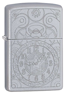 Зажигалка ZIPPO с покрытием Satin Chrome, латунь/сталь, серебристая, матовая, 38x13x57 мм (Серебристый)