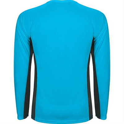 Спортивная футболка SHANGHAI L/S мужская, БИРЮЗОВЫЙ/ТЕМНЫЙ ГРАФИТ 2XL