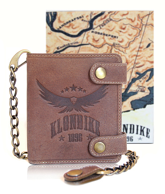 Бумажник KLONDIKE «Tim Eagle», натуральная кожа в светло-коричневом цвете, 11,5 х 12,5 х 3 см