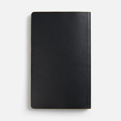 Ежедневник Trait, недатированный, черный с желтым