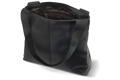 Сумка через плечо KLONDIKE RUSH «Katrina», натуральная кожа в черном цвете, 43 х 31,5 х 12 см