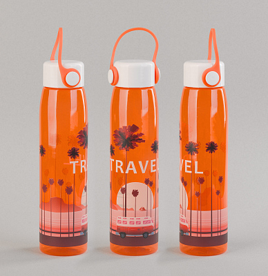 Бутылка для воды "Aqua", 550 мл, оранжевый