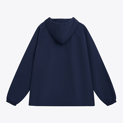 Ветровка (анорак) оверсайз унисекс RISSMAN, темно-синяя