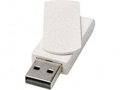 USB 2.0-флешка на 4ГБ Rotate из пшеничной соломы (Бежевый)