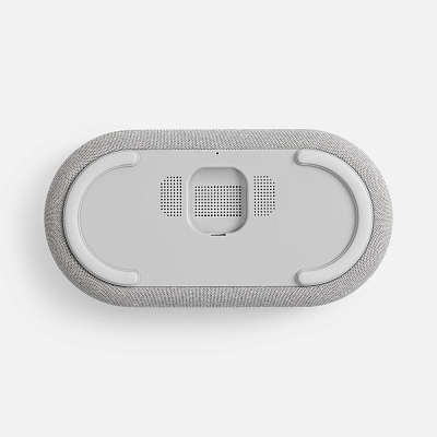 Колонка с часами и беспроводной зарядкой Veske ver.2, серая