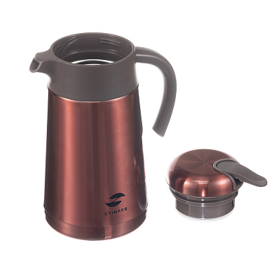 Термокофейник Stinger, 1,6 л, нержавеющая сталь, красный, 18 x 13,6 x 25,9 см