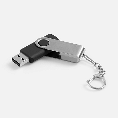 Флешка Twist, черная, 16 Гб (Чёрный)