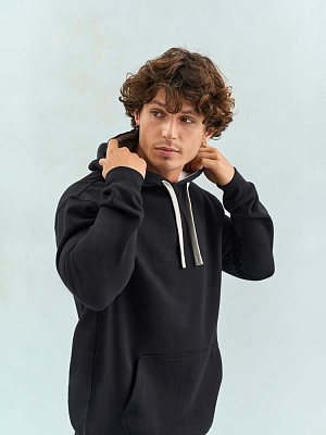 Худи унисекс Cameron, серый меланж с темно-синим