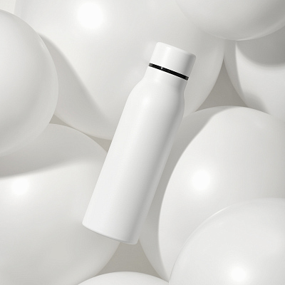 Термобутылка вакуумная герметичная Соренто (Sorento), белая, зернистое покрытие