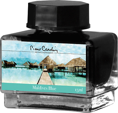 Флакон чернил Pierre Cardin 15мл серия CITY FANTASY цвет Maldives Blue (Голубые Мальдивы)