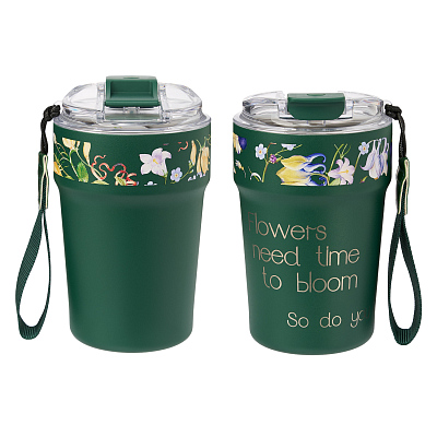 Термокружка вакуумная Monaco, темно-зеленая