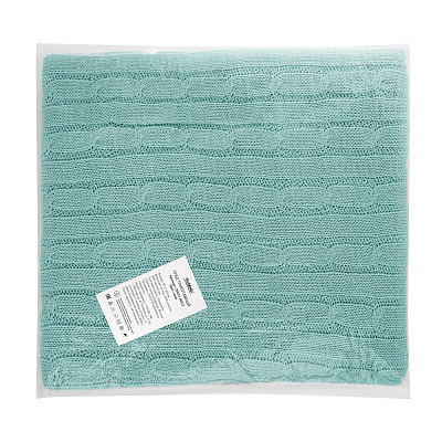 Плед Fado вязаный, аква (без подарочной коробки)