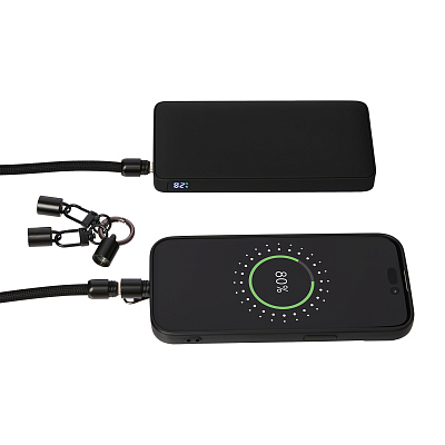 Кабель-ланьярд Voltrix, черный