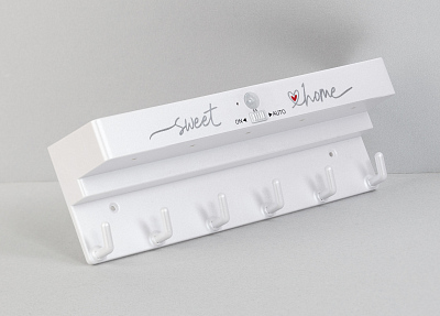 Ключница "KeyHub" с подсветкой, белый