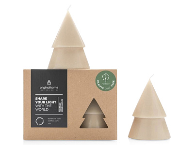 Рождественская елочная свеча матча, M (Бежевый)