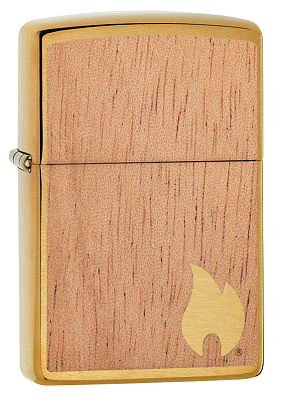 Зажигалка ZIPPO WOODCHUCK с покрытием Brushed Brass, латунь/сталь/, золотистая, матовая, 38x13x57 мм (Золотистый)