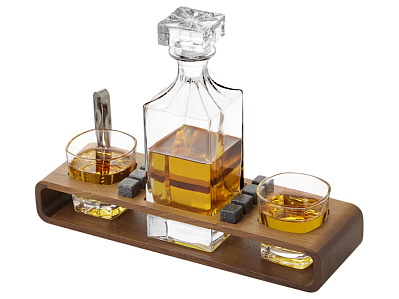 Подарочный набор для виски Whiskey Wonder (Коричневый, прозрачный)