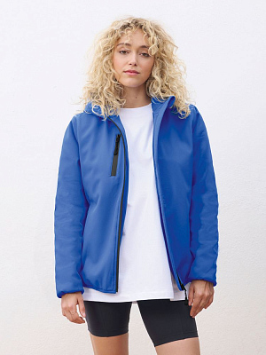 Куртка софтшелл с капюшоном женская Falcon Women, ярко-синяя (royal)