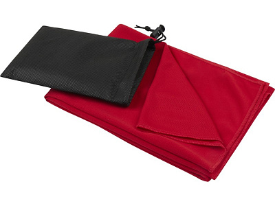 Полотенце спортивное Lucas из переработанного полиэстера, 50х100 см (Красный)