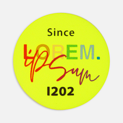 Наклейка тканевая Lunga Round, M, желтый неон