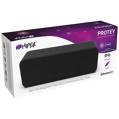 Колонка беспроводная PROTEY TWS, цвет черный 