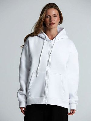 Толстовка унисекс оверсайз Zippy, белая (Белый)
