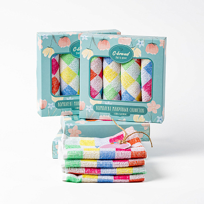 Подарочный комплект махровых салфеток "G-brand" 211s