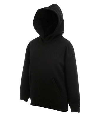 Толстовка детская с капюшоном Fruit of the Loom Kids Hooded Sweat (Черный)