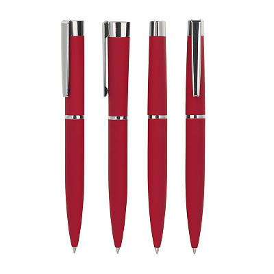 Ручка шариковая "Alice", покрытие soft touch, красный