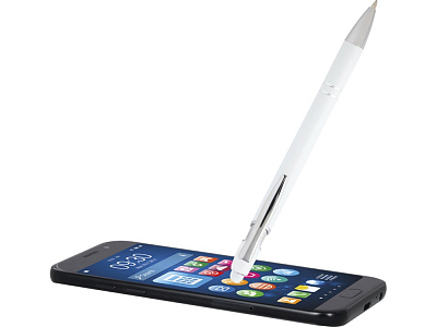 Ручка шариковая с серебристой отделкой Kish