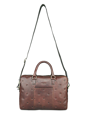 Сумка Mano "Don Leon", натуральная кожа в коричневом цвете, 41 х 29,5 х 8,5 см