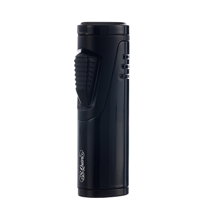 Зажигалка S.Quire газовая, турбо, двойное пламя, черная (Черный)