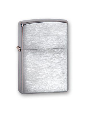 Зажигалка ZIPPO Classic с покрытием Brushed Chrome, латунь/сталь, серебристая, матовая, 38x13x57 мм (Серебристый)