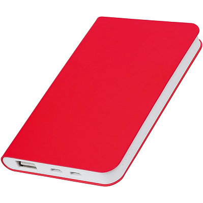 Универсальный аккумулятор "Silki" (5000mAh),красный, 7,5х12,1х1,1см, искусственная кожа,плас (Ярко-красный)