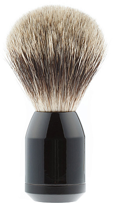 Помазок для бритья IL Ceppo, пластик, синтетический ворс, рукоять - графитовый черный матовый цвет (Черный)