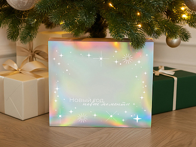 Подарочная коробка с голографическим шубером Aurora, XL