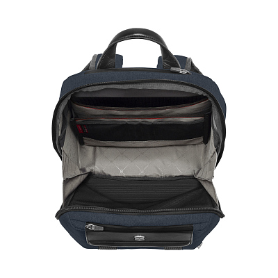 Рюкзак VICTORINOX Architecture Urban2 City Backpack 14'', синий, полиэстер / кожа, 30x19x42 см, 17 л