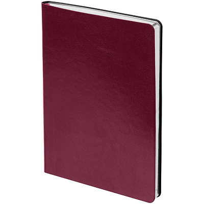 Ежедневник Nebraska Flex, недатированный, бордовый с серебристым (Серебристый)