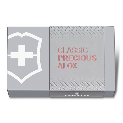 Нож-брелок VICTORINOX Classic SD Precious Alox "Gentle Rose", 58 мм, 5 функций, розовый