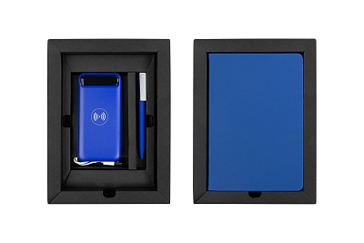 Набор подарочный "Total black", синий/темно-синий