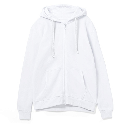 Толстовка на молнии с капюшоном Siverga Heavy 2.0, белая (Белый)