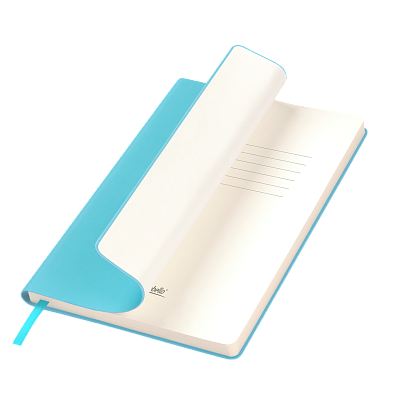 Ежедневник Spark недатированный, лазурный (с упаковкой, со стикерами) (Голубой, бежевый)