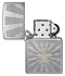 Зажигалка ZIPPO Star Design с покрытием Brushed Chrome, латунь/сталь, серебристая, 36x13x57 мм - Фото 4