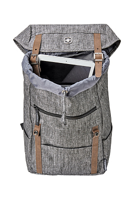 Рюкзак WENGER 16'', темно-серый, полиэстер, 29 x 17 x 42 см, 16 л