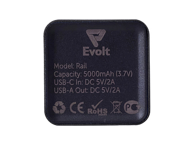 Внешний аккумулятор Rail c дисплеем, 5000 mAh